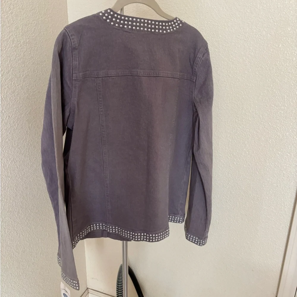 DG² by Diane Gilman Studded Jean Jacket | NWT | M - Picture 2 of 3